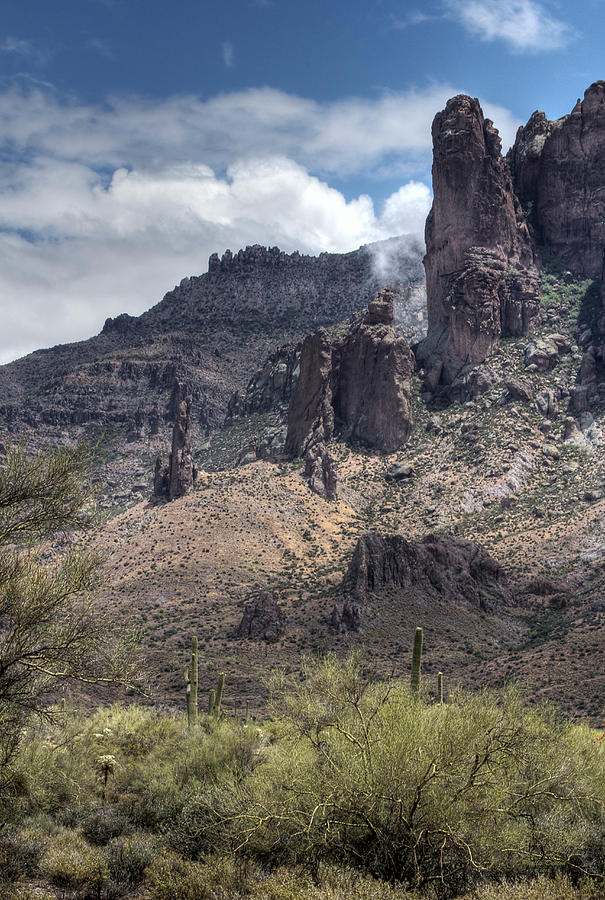 Storm In The Superstition Mountains Photograph by Phyllis Denton