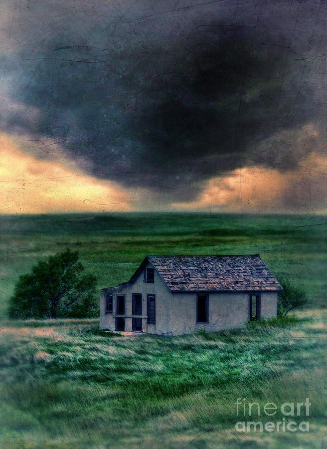 Storm over Abandoned House Photograph by Jill Battaglia