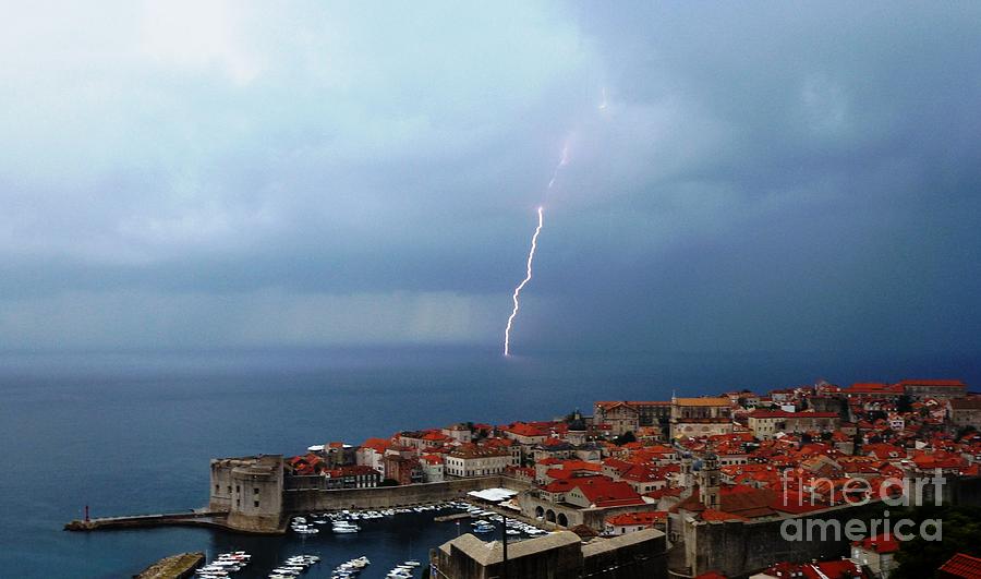 Storm over Dubrovnik 2 Photograph by Amalia Suruceanu