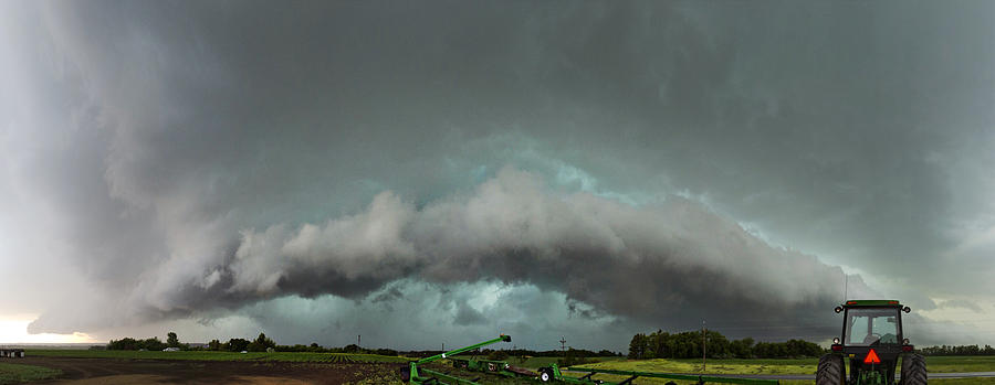 Mammatus Photograph - Storm over Farmland by Jennifer Brindley