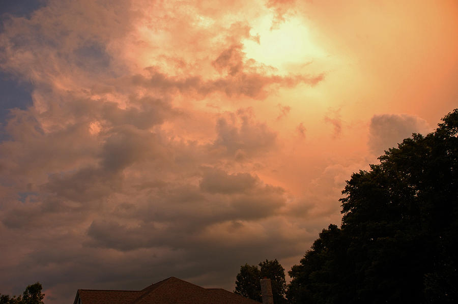 City Photograph - Storm Pink Clouds above by LeeAnn McLaneGoetz McLaneGoetzStudioLLCcom