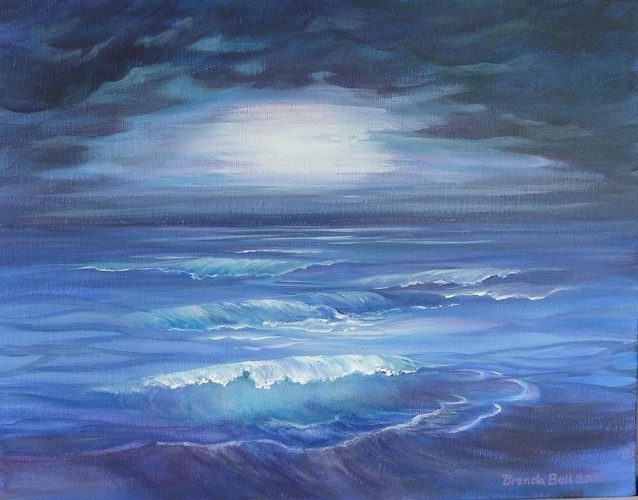 Clouds Painting - Storms a-Coming by Brenda  Bell