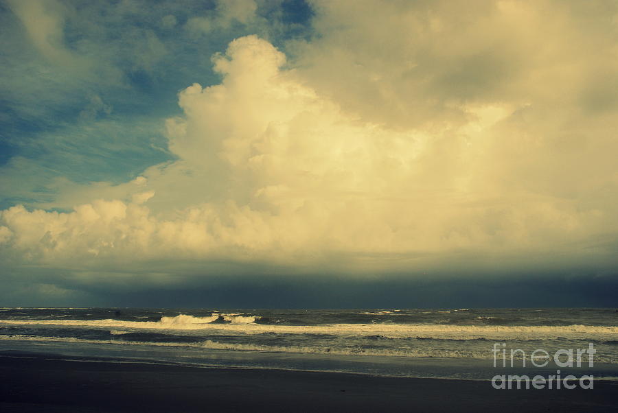 Stormy Clouds at Folly Beach SC Photograph by Susanne Van Hulst