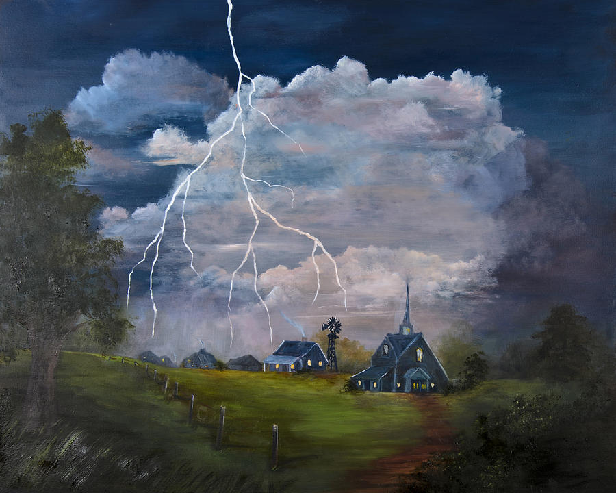 Stormy Evening Painting by Jan Holman - Fine Art America