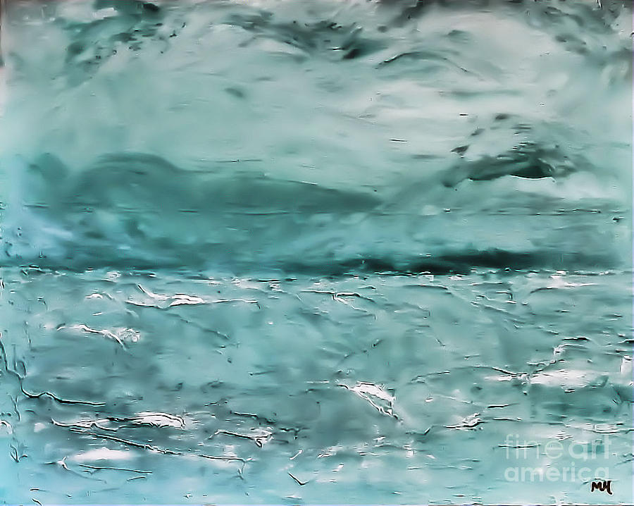 Stormy Sea Abstract Painting by Marsha Heiken