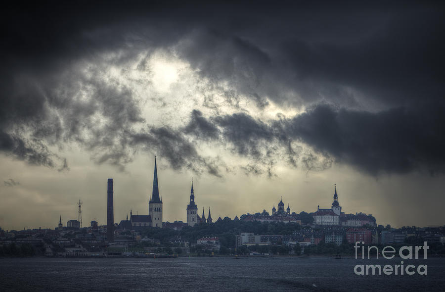 Stormy Tallinn. Photograph by Clare Bambers