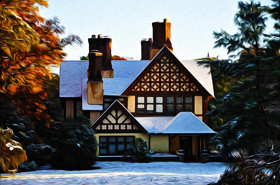 Winter Photograph - Storybook House by Bill Cannon