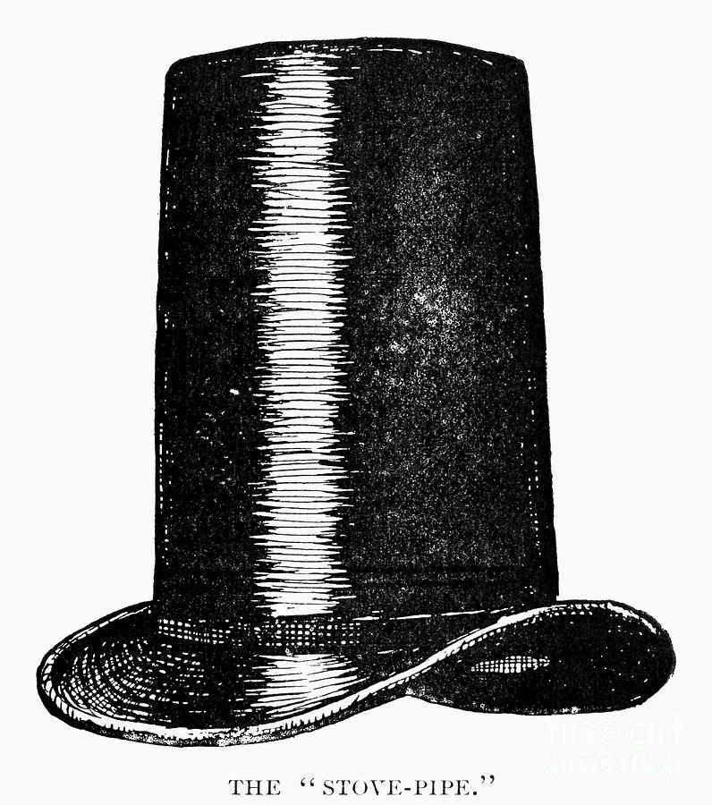Pipe Photograph - Stove-pipe Hat, 1847 by Granger