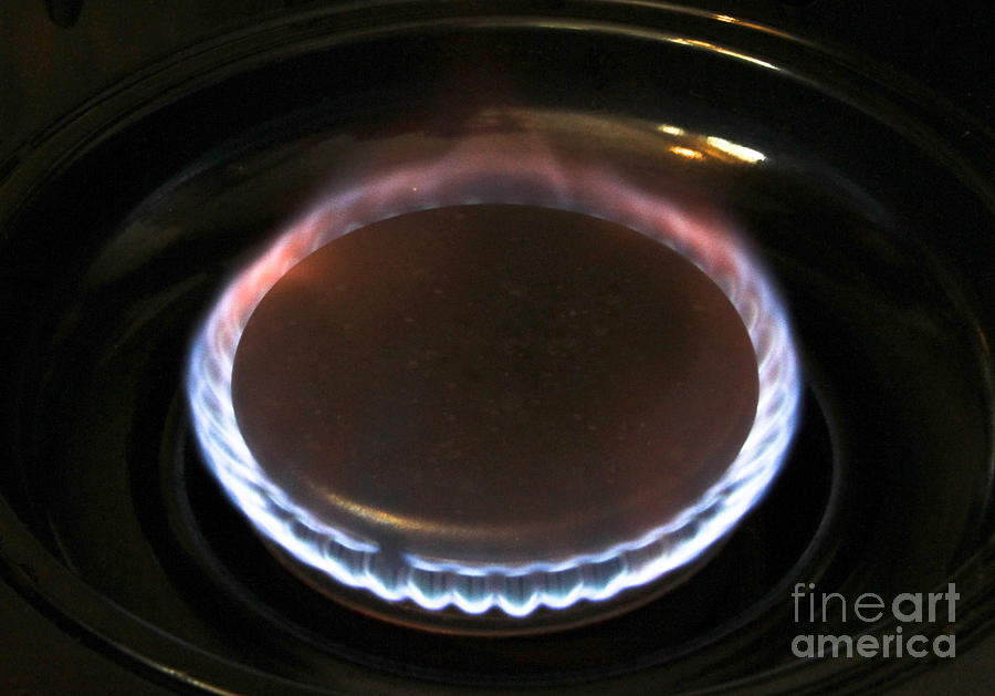 Ring Photograph - Stove Top Flame by Photo Researchers, Inc.