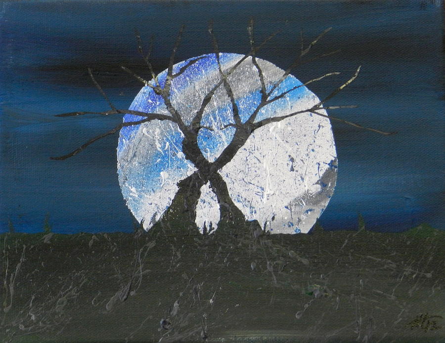 Tree Painting - Strangers In The Night by Heather  Hubb