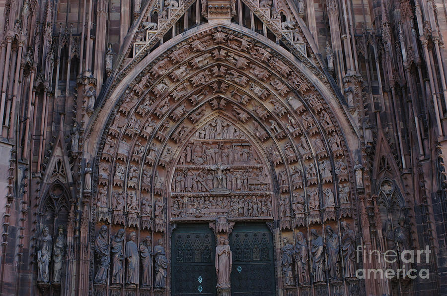 Strasbourg Cathedral Entranceway Photograph by Bob Christopher