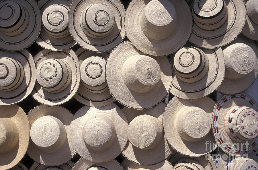 Hat Photograph - STRAW HATS Panama by John  Mitchell
