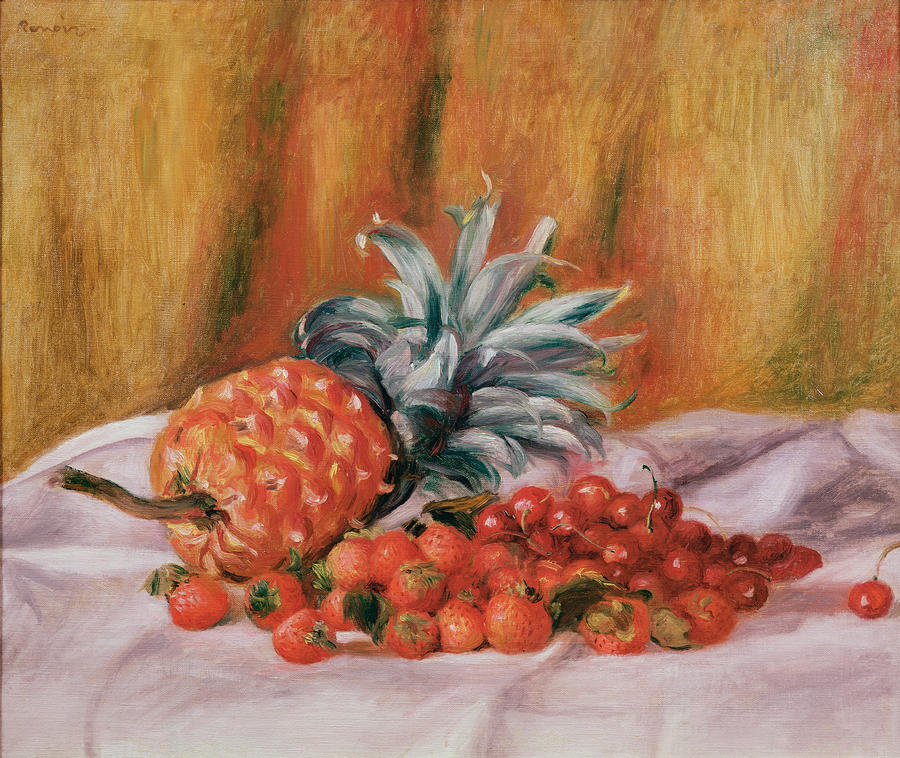 Pierre Auguste Renoir Painting - Strawberries and Pineapple by Pierre Auguste Renoir