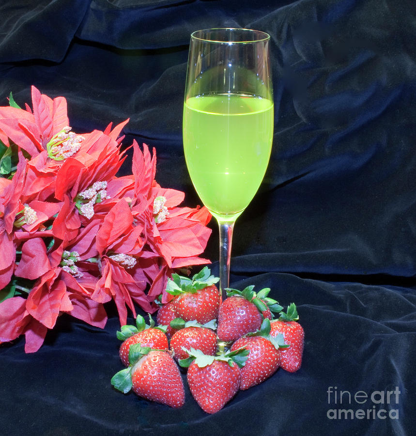 Strawberries and Wine Photograph by Michael Waters - Fine Art America