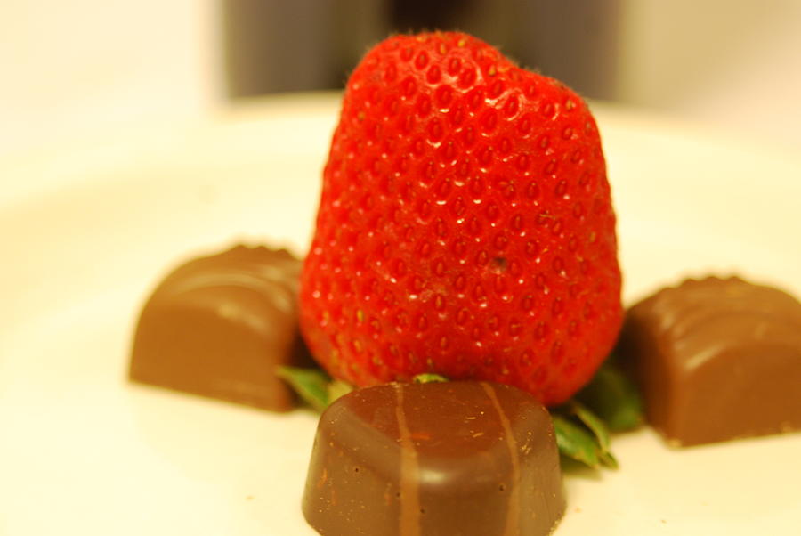 Strawberry And Chocolate Photograph by Michael Merry