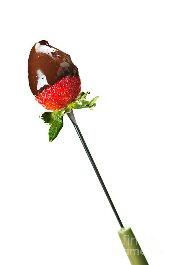Strawberry Photograph - Strawberry dipped in chocolate 3 by Elena Elisseeva