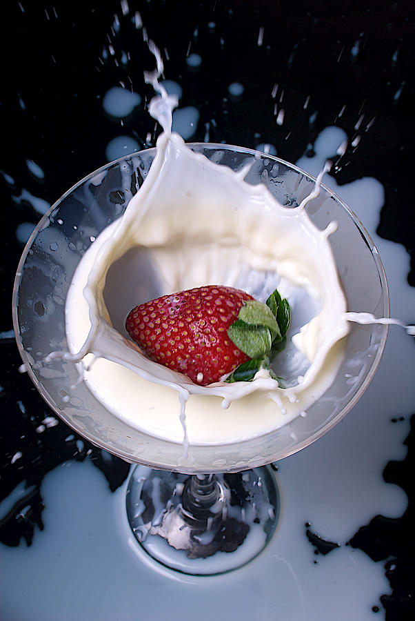 Strawberry Splash  Photograph by Prince Andre Faubert