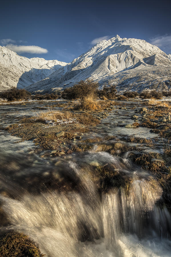Stream And Theben Ohau Range  In Mount Photograph by Colin Monteath