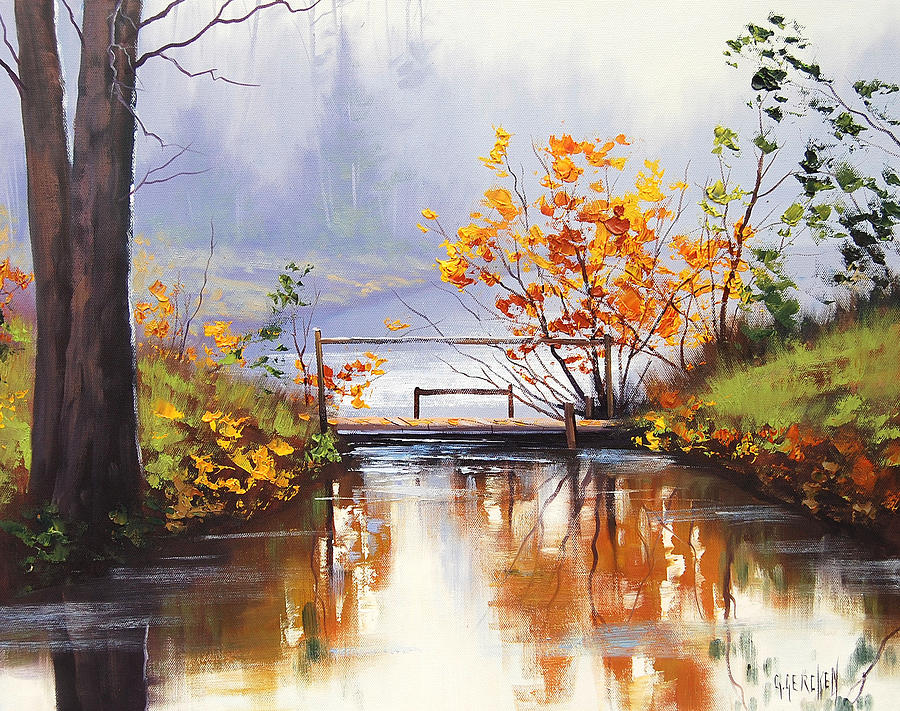 Fall Painting - Stream Crossing by Graham Gercken