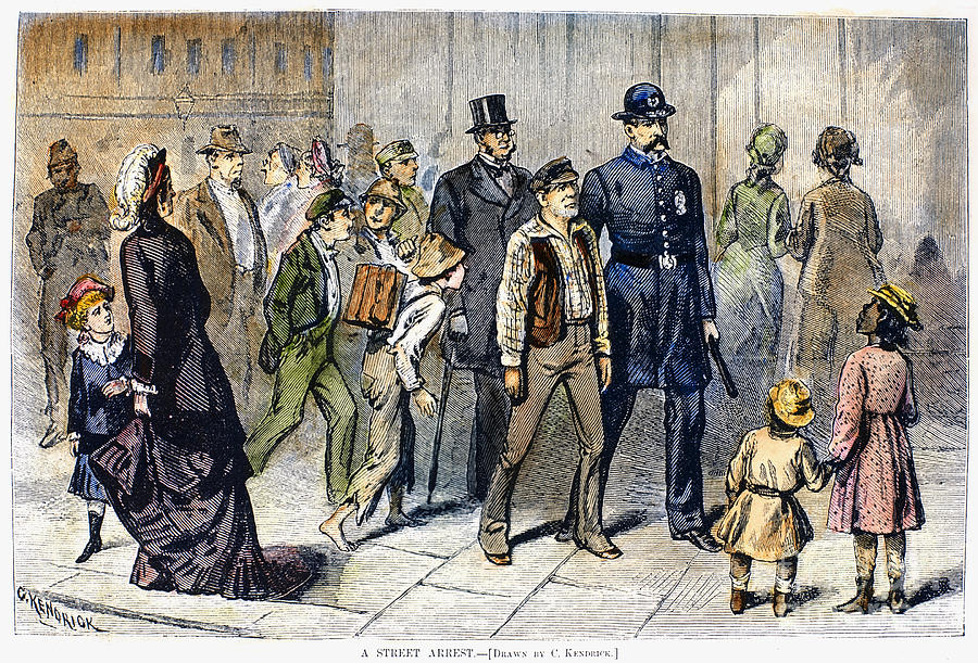 City Photograph - Street Arrest, 1878 by Granger