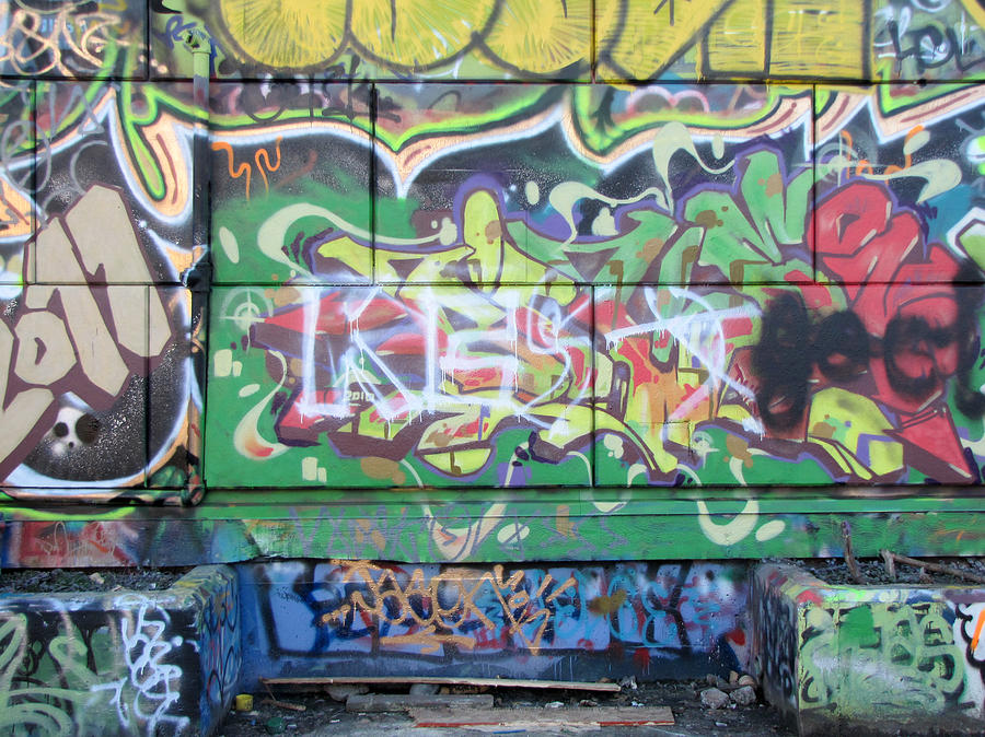 Urban Photograph - Street Graffiti - Tubs III by Kathleen Grace