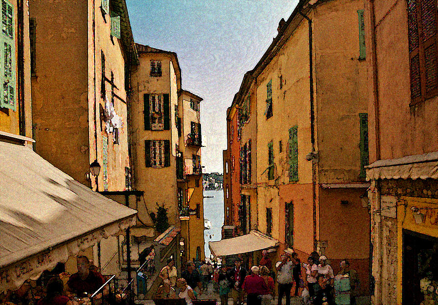 Street in Villefranche II Photograph by Steven Sparks