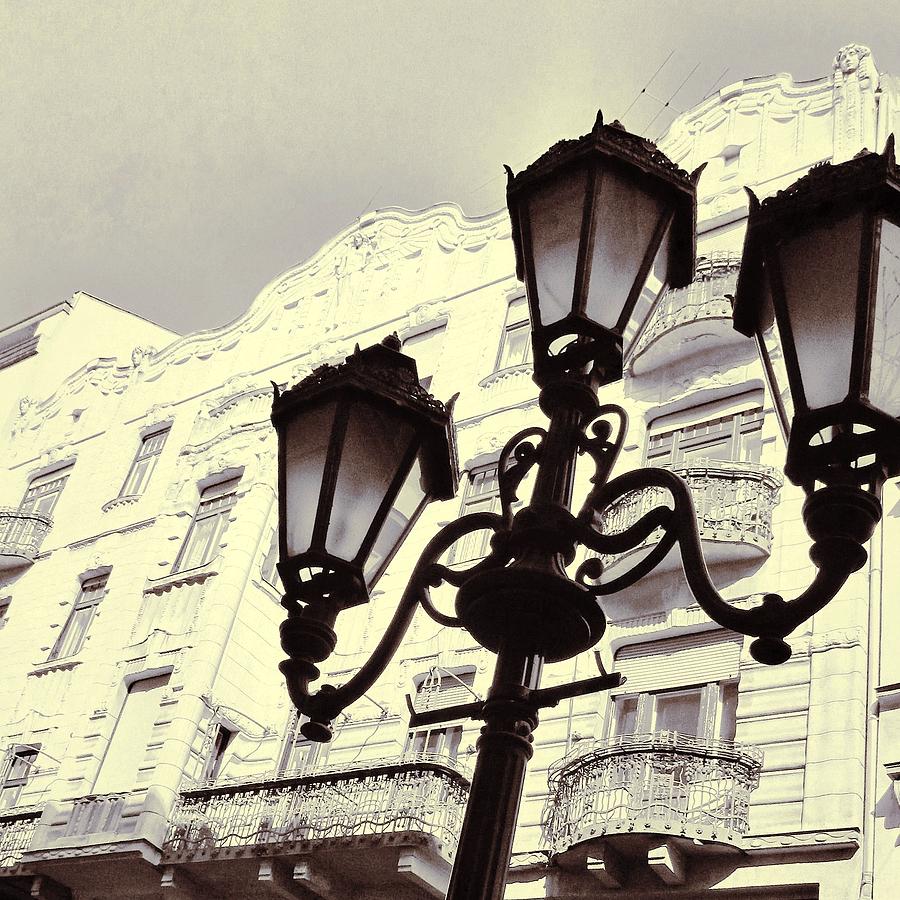 Lamp Photograph - Street lamps of Budapest Hungary by Marianna Mills