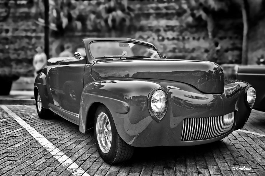 Street Red - BW Photograph by Christopher Holmes