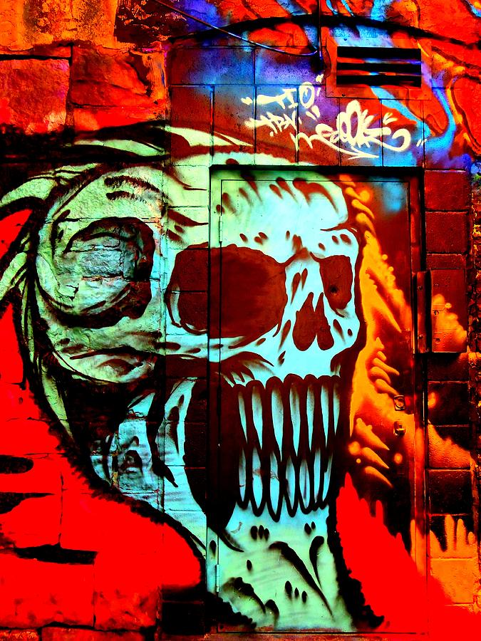 Graffiti Digital Art - Street Skull by Randall Weidner
