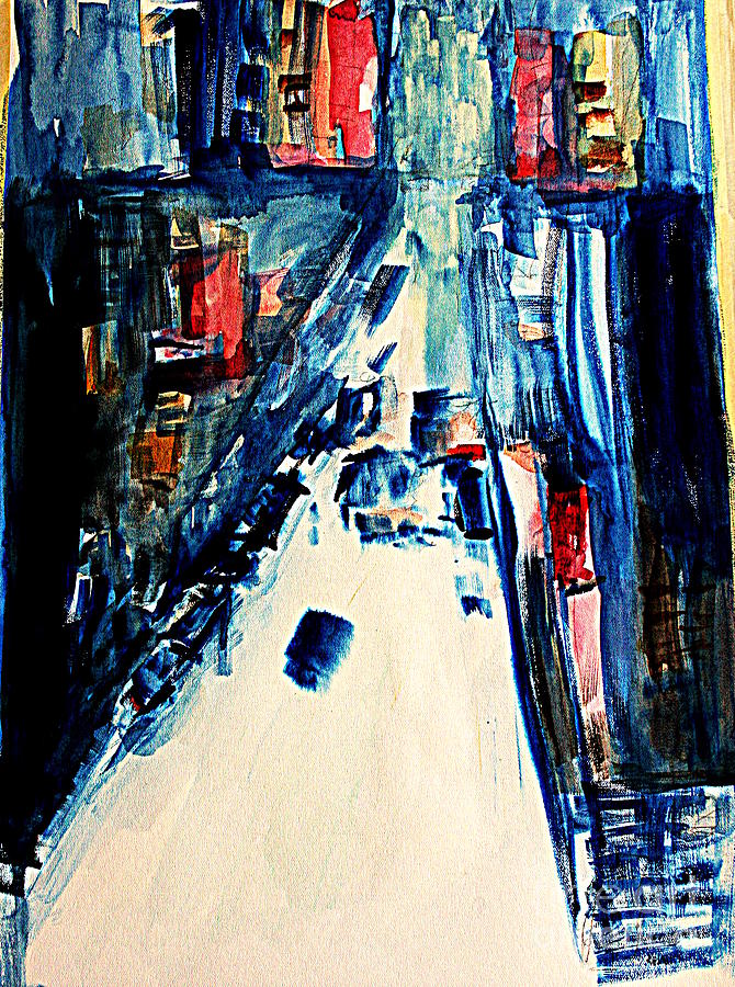 streets of Manhattan Painting by Julie Lueders 