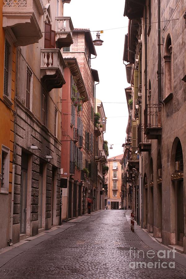 Streets Of Verona Italy by Greg Sharpe