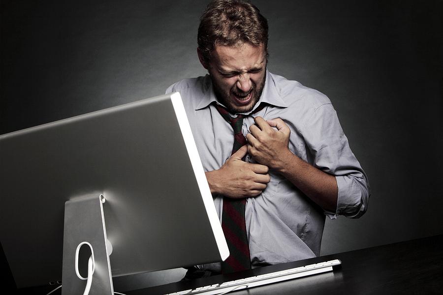 Computer Photograph - Stress-related Heart Attack by Mauro Fermariello