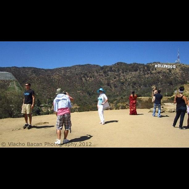 Strike The Pose With The Hollywood Sign Photograph by Vball Moreno