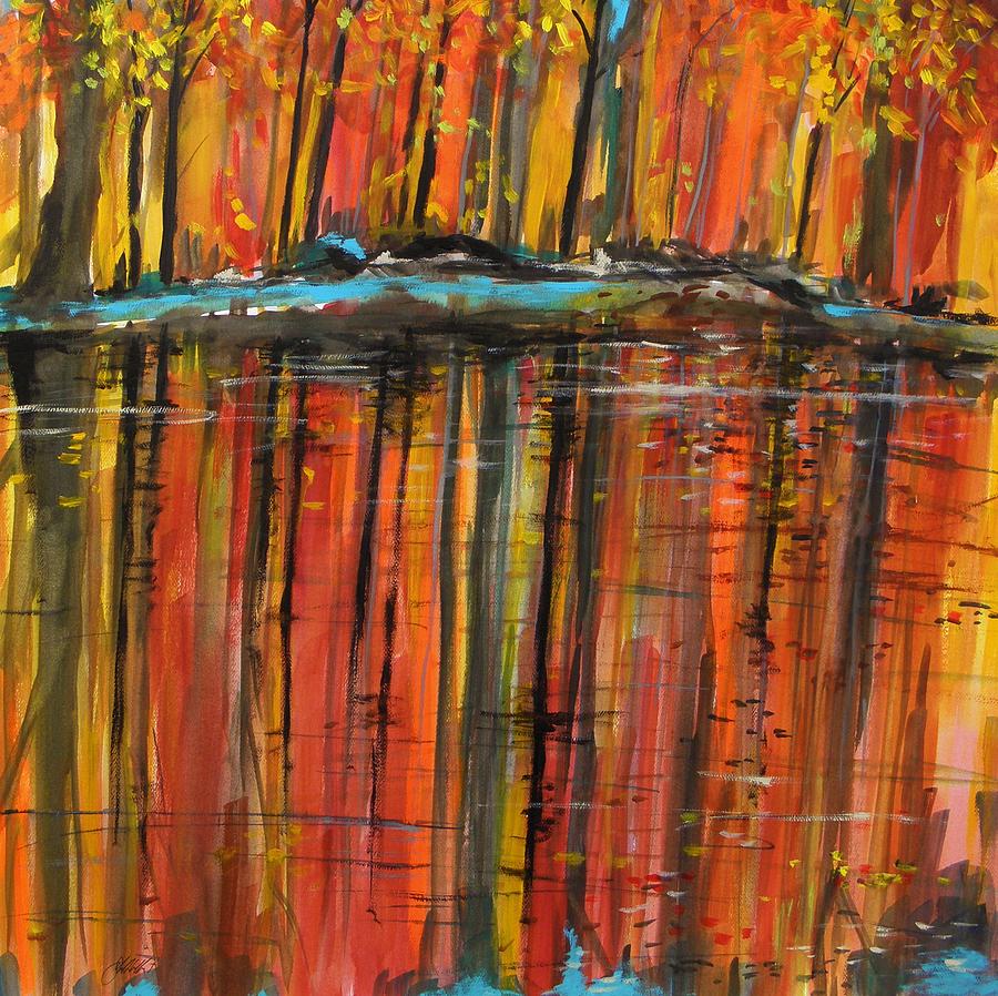 Striking Autumn Striations Painting by John Williams