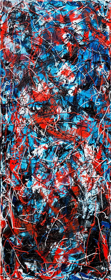 String Theory Number 9 Painting by Joe Michelli
