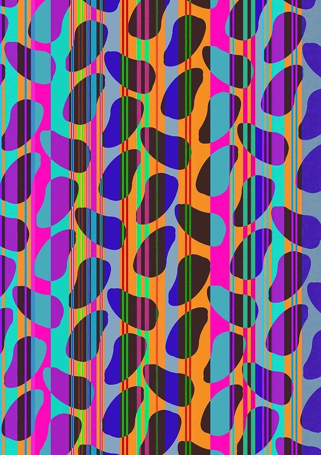 Stripe Beans Digital Art by Louisa Knight 