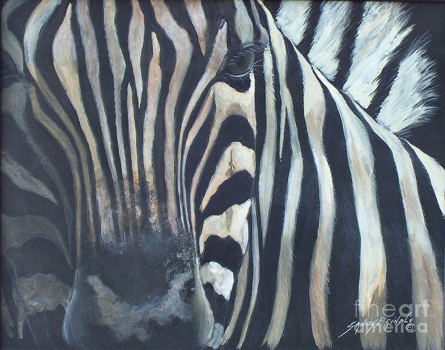 Stripes...SOLD  Painting by Sandy Brindle