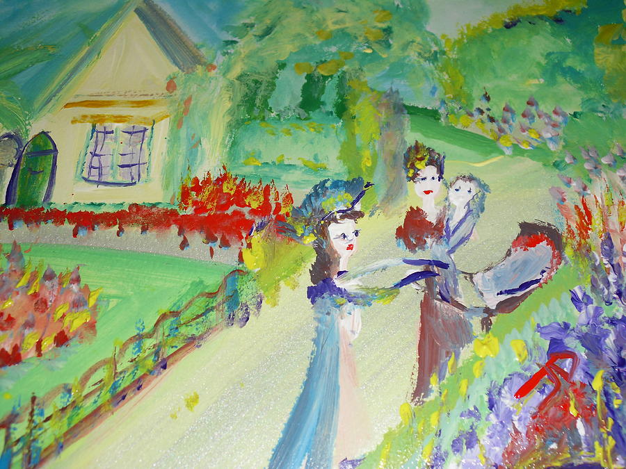 Stroll in the Park Painting by Judith Desrosiers