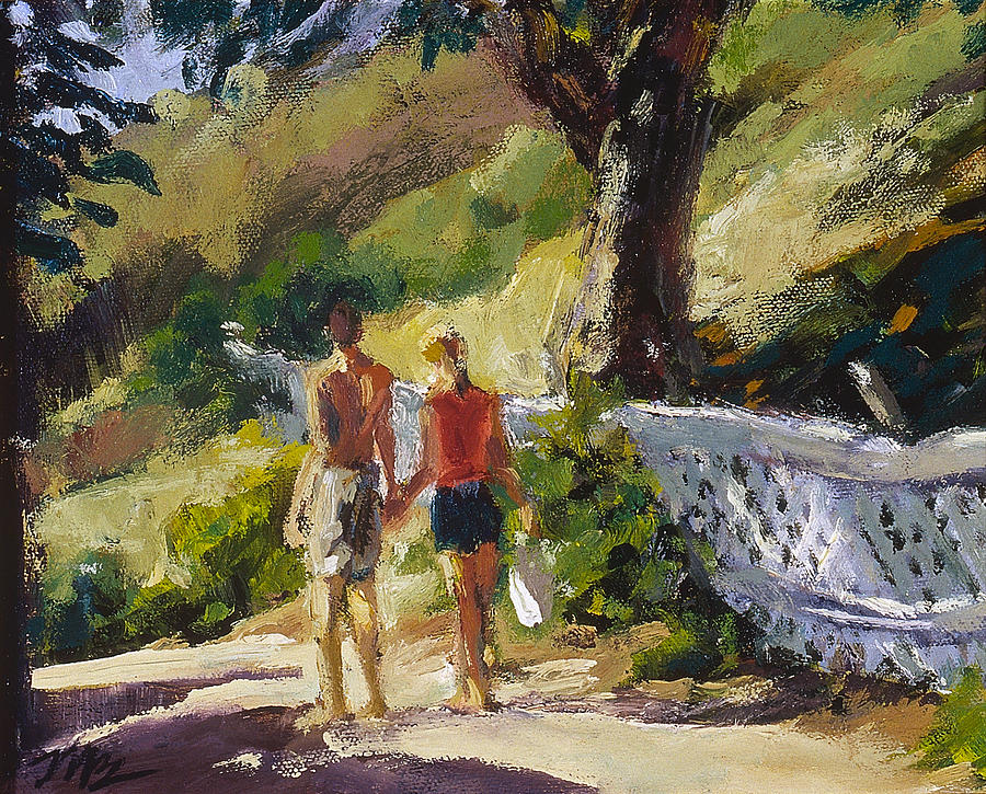 Stroll the Cove Painting by Mark Lunde