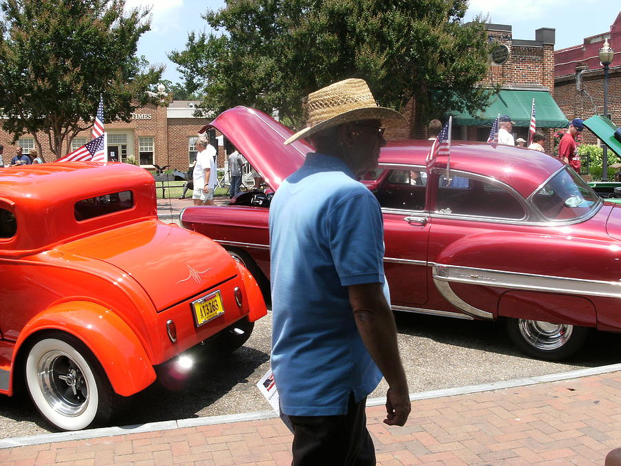 Hat Photograph - Strolling at the Car Show by Anne-Elizabeth Whiteway