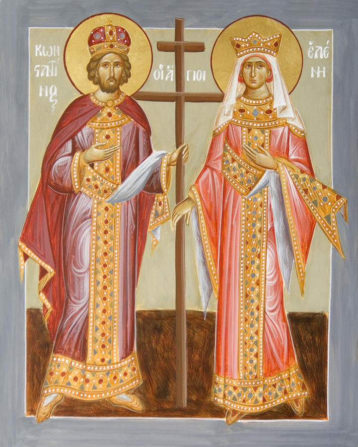 Sts Constantine and Helen Painting by Julia Bridget Hayes