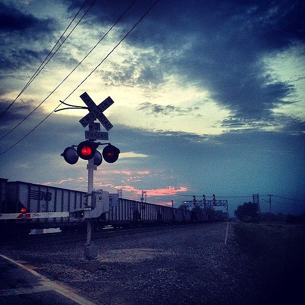 Instagram Photograph - Stuck By A Train. Oh Well! #instagram by Ben Lewton