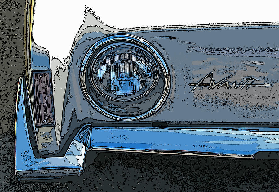 Studebaker Avanti Headlight Photograph by Samuel Sheats