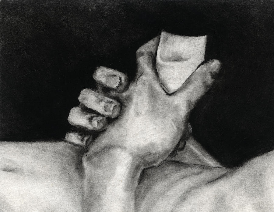 Study Of Hands Drawing by David Kleinsasser