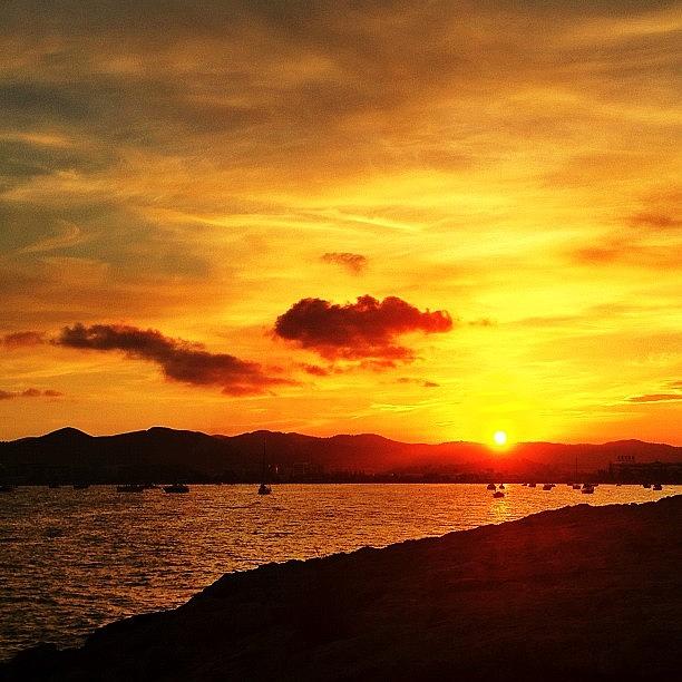 Sunset Photograph - Stunning Sunset : Eivissa #instagood by Neil Andrews
