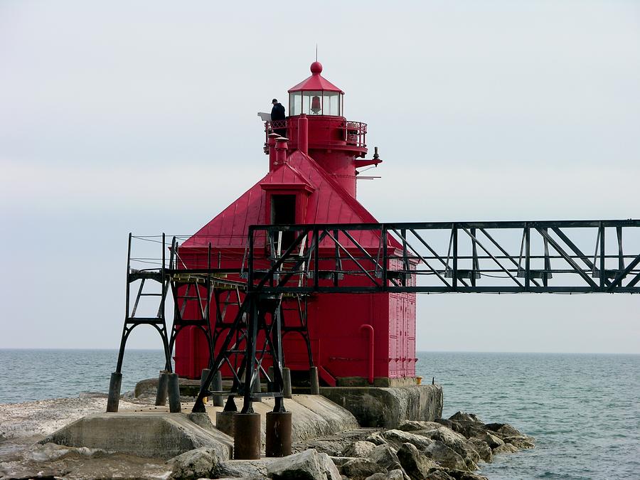 Sturgeon Bay Canal North Pierhead Light Photograph by Keith Stokes
