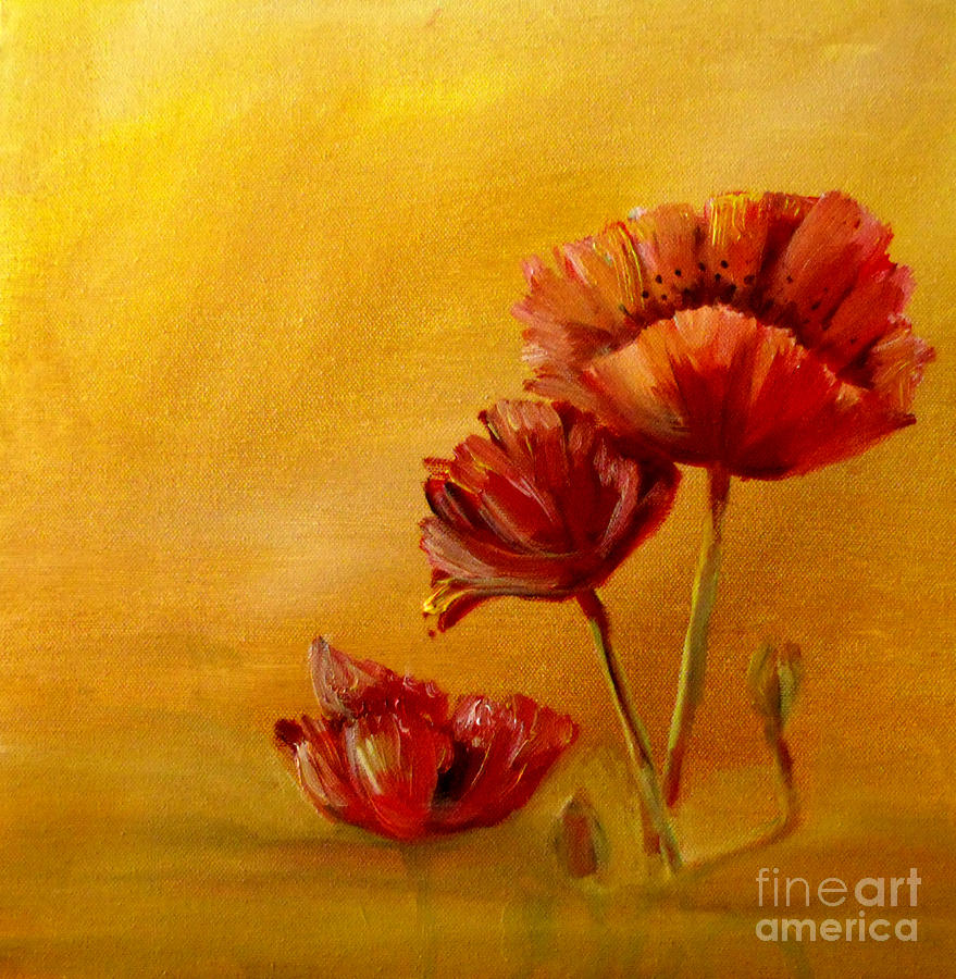 Stylish Poppies Painting by Patricia Halstead