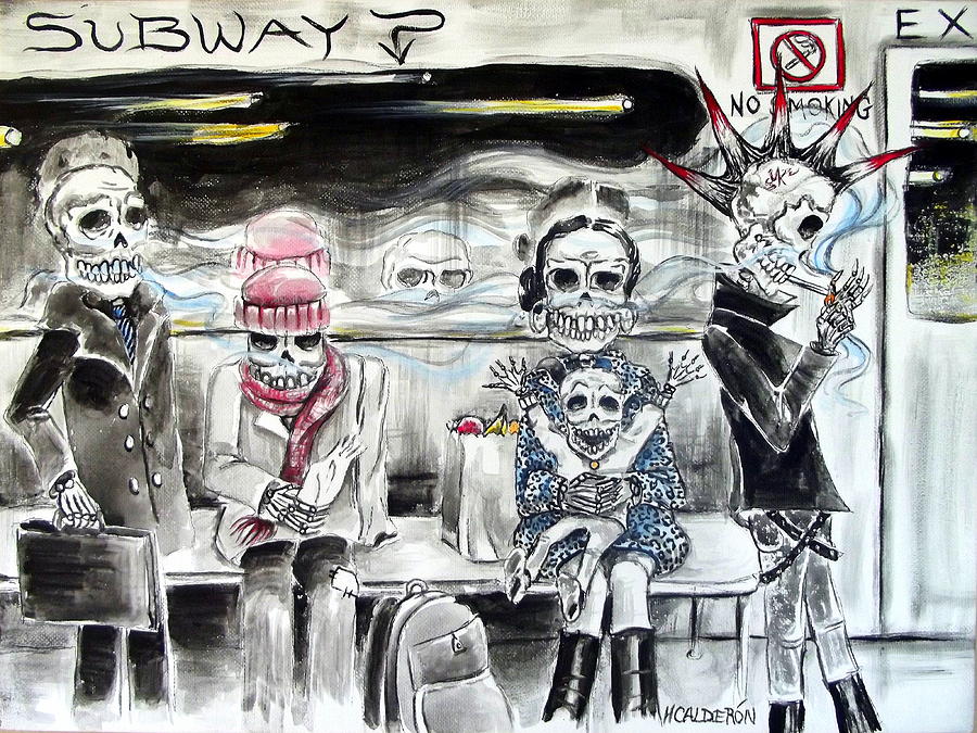 Subway Painting by Heather Calderon