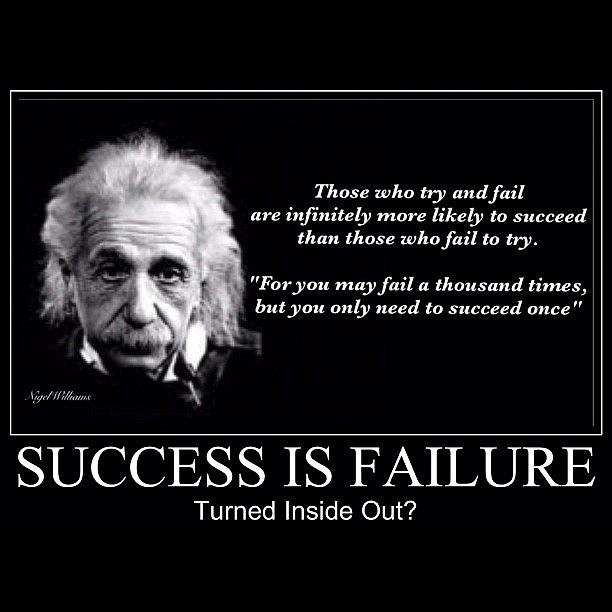 Albert Einstein Photograph - Success Is Failure Turned Inside Out by Nigel Williams