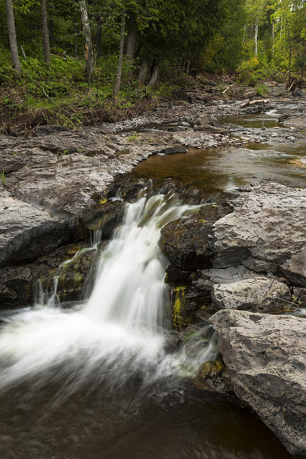 Nature Photograph - Sucker River Falls 2 N by John Brueske